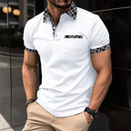 European And American Ins Color Matching Plaid Short Sleeve Sports Polo Shirts